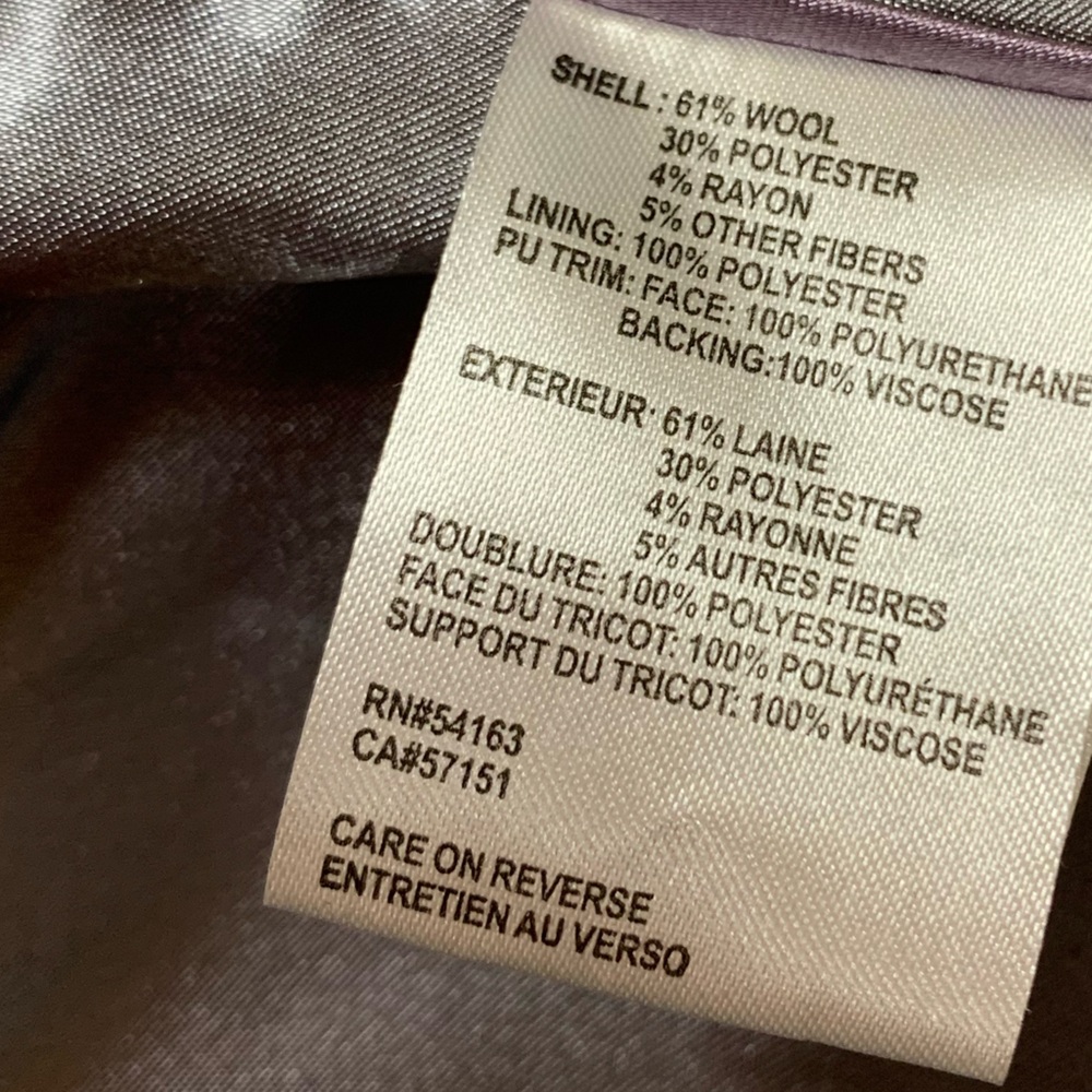 Calvin Klein Size 10 Double Breasted Skirted Coat. Grey. Like New. - Picture 7 of 8